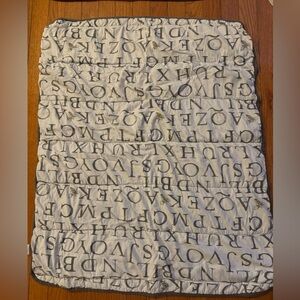 Burt’s Bees Baby reversible blanket in alphabet print